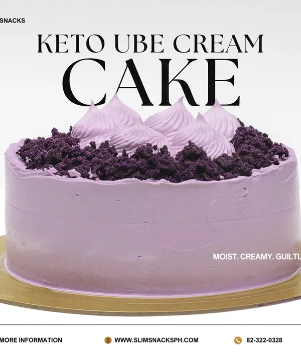 Ube Cream Cake (Low-Carb • Sugar-Free • Keto-Friendly)